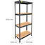 Металевий стелаж Emby Light Series (розмір 1500х600x600мм) 4 полиці ДСП до 100кг Чорний - мініатюра 2