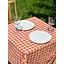 Скатертина в клітинку для столу Зефір 240х150 см Помаранчева - мініатюра 5