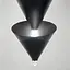 Чорний підвісний світильник із потрійним конусним дизайном Ø 17х50 см | Line F | Арт. MJ347/3 BK - мініатюра 8