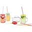 Набір склянок із трубочкою Ernesto 4 шт. 450 мл Ernesto прозорий-різнобарвний - мініатюра 1