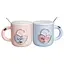 Парні чашки порцелянові Lovers' Lock 400 мл з ложками FM-32 - мініатюра 3