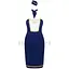Эротический костюм стюардессы Obsessive Stewardess uniform M/L, blue - миниатюра 3