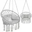 Крісло-гойдалка 4FIZJO Boho Dream 80 см з подушкою, підвісна, плетена Grey (P-5905973404532) - мініатюра 2