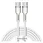Кабель Baseus Cafule Metal Type-C to Type-C 100W (1m) (white) - мініатюра 1
