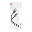 Кабель XO NB249 5A Android PVC Shiny Colorful Micro Data Cable Чорний - мініатюра 2