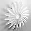 Потолочная белая LED люстра в виде цветка Ст. 3296/550 | Line F - миниатюра 3