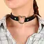 Чокер із серцем у стилі BDSM шкіряний One size K0595-1 - мініатюра 4
