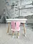 Дитячий столик з ящиком для олівців + стільчик Метелик (Білий з рожевим) - мініатюра 5