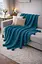Плед вязаный двуспальный 200х220 см синий TC303376191 - миниатюра 3