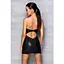 Мини-платье из экокожи CELINE CHEMISE black - Passion: шнуровка трусики в комплекте L/XL - миниатюра 4