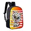 Рюкзак детский с котом 34х27 см, ранец городской с котиком для мальчика, девочки (00490) - миниатюра 1