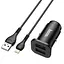 Адаптер автомобильный HOCO Lightning Cable Wise road dual port car charger set NZ4 2USB, 4.8A - миниатюра 3
