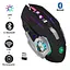 Безпровідна ігрова мишка T2 RGB підсвічування USB Charge + Bluetooth безшумна з вбудованим акумулятором Black  - мініатюра 2