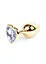 Анальна пробка з кристалом Boss Jewellery 7 см (золотий) - мініатюра 3
