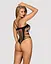 Бодистокинг с поперечными вырезами Obsessive B122 teddy черный S/M/L - миниатюра 2