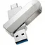 Двойной флеш - накопитель 2 интерфейса Hoco UD10 64GB USB 3.2 + Type-C - миниатюра 1