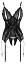 Корсет Cottelli Collection Lingerie Crotchless Basque L черный - миниатюра 4