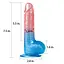 Фалоімітатор Dazzle Studs 7.5" 19 см мульти - мініатюра 2