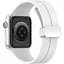 Ремешок DK для Apple Watch 38mm (Series 1 / 2 / 3) Silicone Sport Magnetic (017247) (white / silver) - миниатюра 2