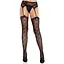 Колготки-панчохи Leg Avenue Heart Garterbelt Stockings One Size Black - мініатюра 2
