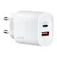 Сетевой адаптер USAMS T35 Fast Charger US-CC121 - USB+Type-C 20W белый - миниатюра 1