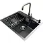 Комплект мойка+смеситель Romzha Arta U-550S Max BL(B) - миниатюра 1