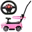 Каталка-толокар Bambi M 3503C-8 з батьківською ручкою та музикою для малюка, рожева - мініатюра 2