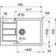 Кухонна мийка Franke Sirius 2 тектонайт, прямокут., з крилом, 780х500х200мм, чаша - 1, врізна, бежевий - мініатюра 2