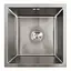 Кухонная мойка нержавейка СМ 44x44 Platinum Handmade (монтаж под столешницу), Нержавеющая сталь - миниатюра 1