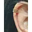 Золота сережка-кафф на хелікс Платон. 1С364/00Б - мініатюра 2