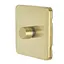 Schneider Electric GGBL6012LMSBS безгвинтовий Liss Cover світлодіодний диммер 1 швидкість 2 колії 100 Вт/ВА сатинована латунь - мініатюра 2