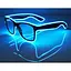 Очки светодиодные Leds прозрачные El Neon ray ice blue неоновые - миниатюра 1