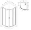 Душевая кабина Am.Pm Gem 1/4 Round 90x90 см без поддона хром матовый W90UG-401-090MT, прозрачный, хром матовый - миниатюра 9