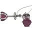 Срібні сережки Агні Ранет з рубіном. 2637/9Р RUB - мініатюра 1