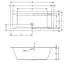 Ванна акрилова Rho Lugo 160x70 BT0700500000000 Білий - мініатюра 2