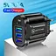 Зарядний пристрій Mirrow 3 USB Type-C Super Charge/Quick Charge 3.0 5V/2.4A Black (355621451) - мініатюра 5