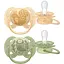 Пустышка Philips Avent Ultra Soft 6-18 мес. 2 шт. желтая с зеленым (SCF091/46) - миниатюра 1