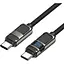 Кабель Hoco U137 Line 60W charging data cable with display Type-C to Type-C Чорний - мініатюра 1