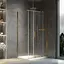 Душевая кабина Rea Montana 140x80 brashed gold KPL-K2519, Универсальная, прозрачная, золотая - миниатюра 2