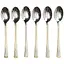 Набір столових ложок Yiwu 6 штук із нержавіючої сталі 20.7 см, сріблястий із золотим HP-20-31 - мініатюра 1