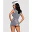 Еротичний костюм стюардеси Obsessive Stewardess 3 pcs costume grey S/M - мініатюра 2