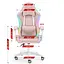 Компьютерное кресло Hell's Chair HC- 1000 Pink (тканина) - миниатюра 8