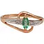 Золотое кольцо с бриллиантами и изумрудом. RE15904K 17 - миниатюра 1