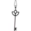 Золотая подвеска ЮЗ "Багет" Ключик с черными бриллиантами. 3846/1 - миниатюра 1
