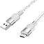 Дата кабель Hoco X99 Crystal Junction USB to MicroUSB (1m) Gray - мініатюра 3