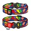 Нашийник для собак нейлоновий Waudog Nylon з QR-паспортом "Вітраж" металева пряжка-фастекс XXL Ш 35 мм Д 46-70 см - мініатюра 1