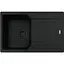Кухонна мийка Franke Urban, фраграніт, прямокутник, з крилом, 780х500х220мм, чаша - 1, врізна, оборотна, UBG 611-78, чорний матовий - мініатюра 1