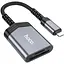 Адаптер перехідник Hoco UA25 2 в 1 card reader Lightning сірий - мініатюра 1