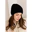 Женская зимняя шапка Венеция из ангоры 80% с двойной вязкой Черный - миниатюра 1