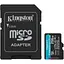 Карта памяти Kingston microSDXC 256GB UHS-I U3 V30 + SD-адаптер (SDCG4/256GB) - миниатюра 1